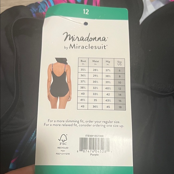 Miraclesuit One Piece in Vibrant Pink and Blue - Picture 5 of 7